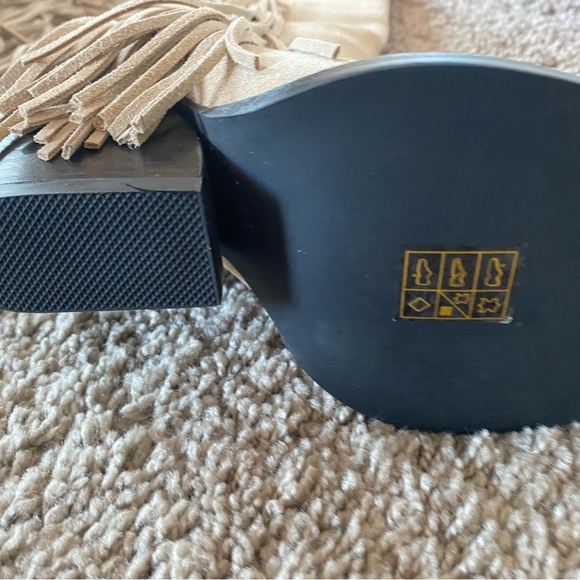 Jeffrey Campbell Women’s Cattle Fringe Knee-High Beige Boots 6.5 New - Picture 6 of 9